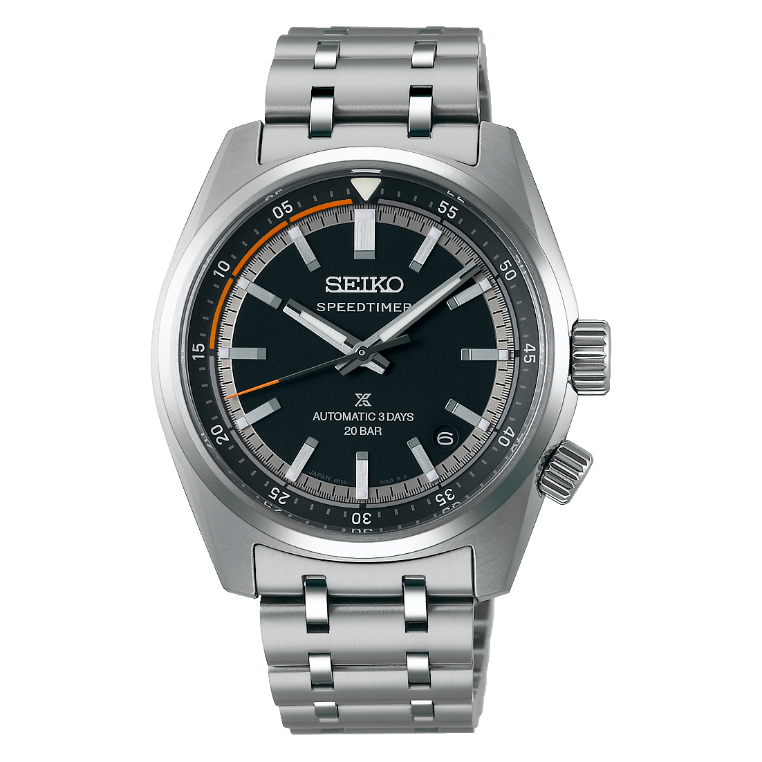 Seiko SPB515 Speedtimer 6R 'Compact Countdown' in black-grey