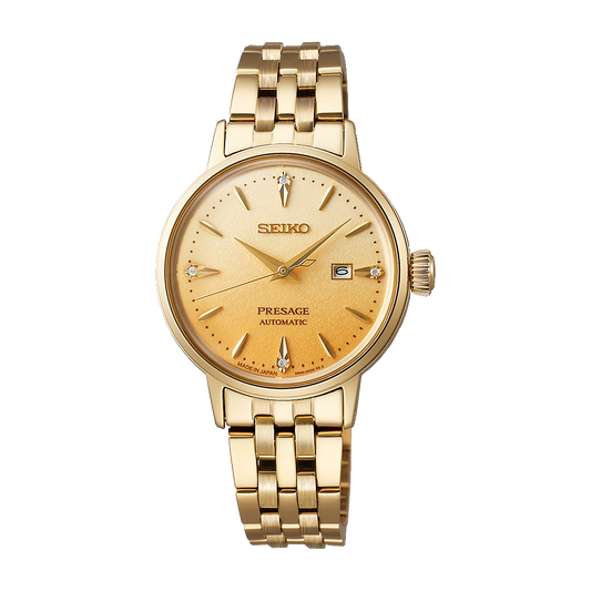 Seiko SRE018J1 Seiko Presage ‘Eggnog’ Diamond-set 30mm Cocktail Time SRE018