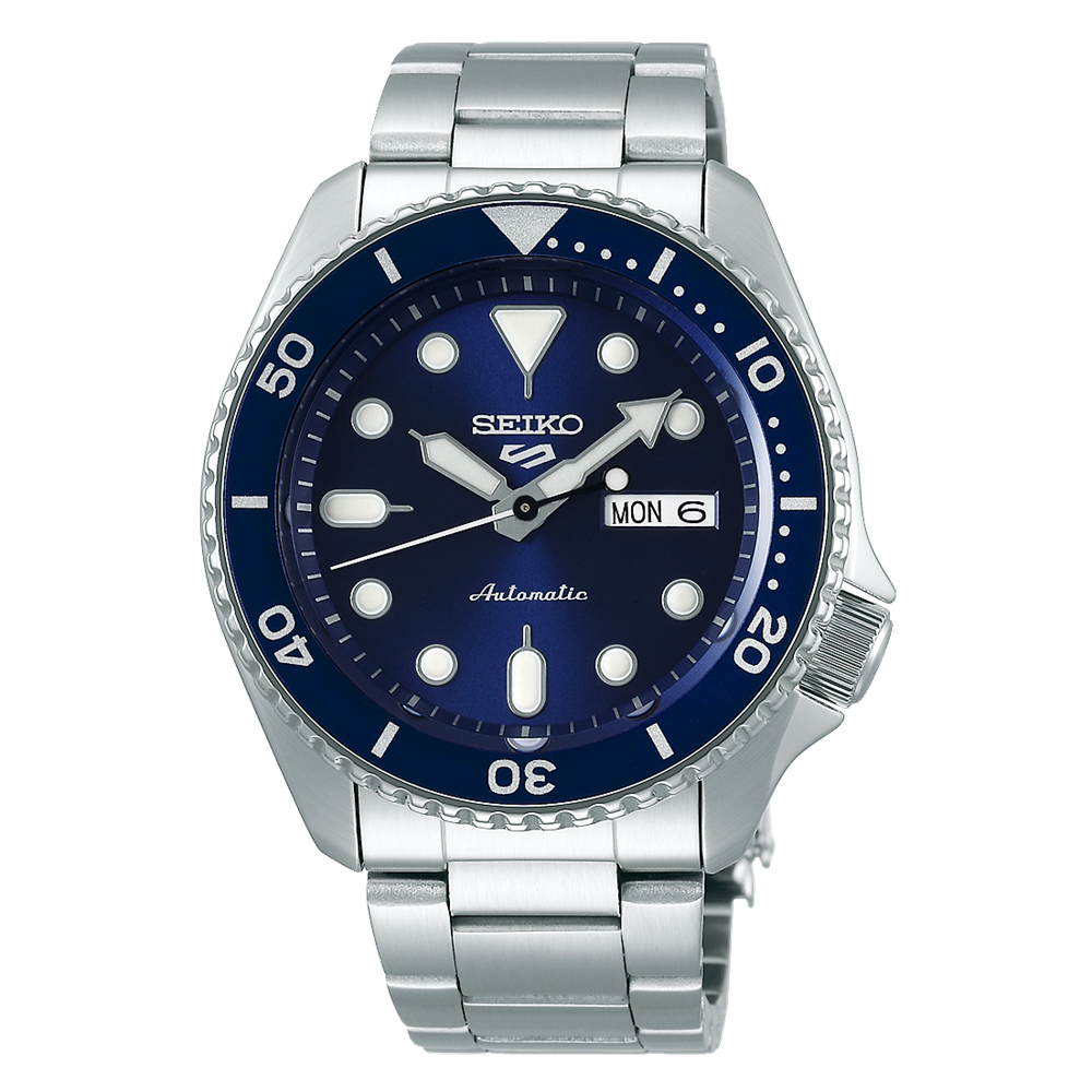 Blue dial automatic discount watch