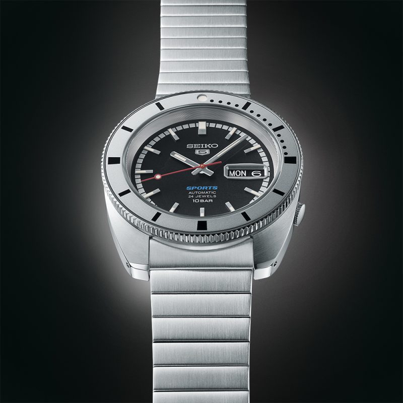 Seiko 5 Sports ‘Pepper Black’ 1968 Recreation Limited Edition SRPL05K1 SRPL05