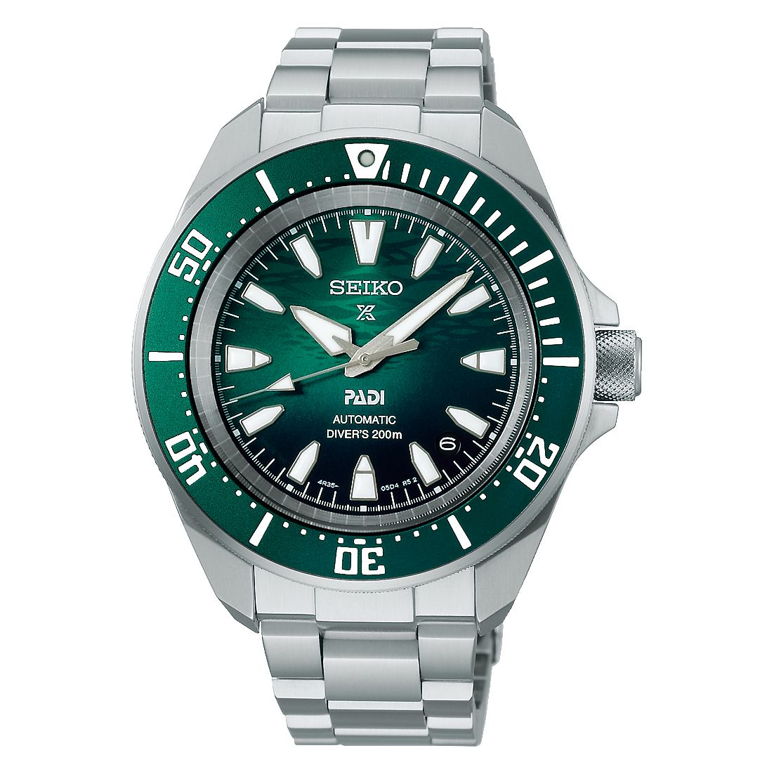 Seiko Prospex PADI 60th Anniversary 4R Compact Mechanical Diver’s Watch in Underwater Green SRPL53 SRPL53K1