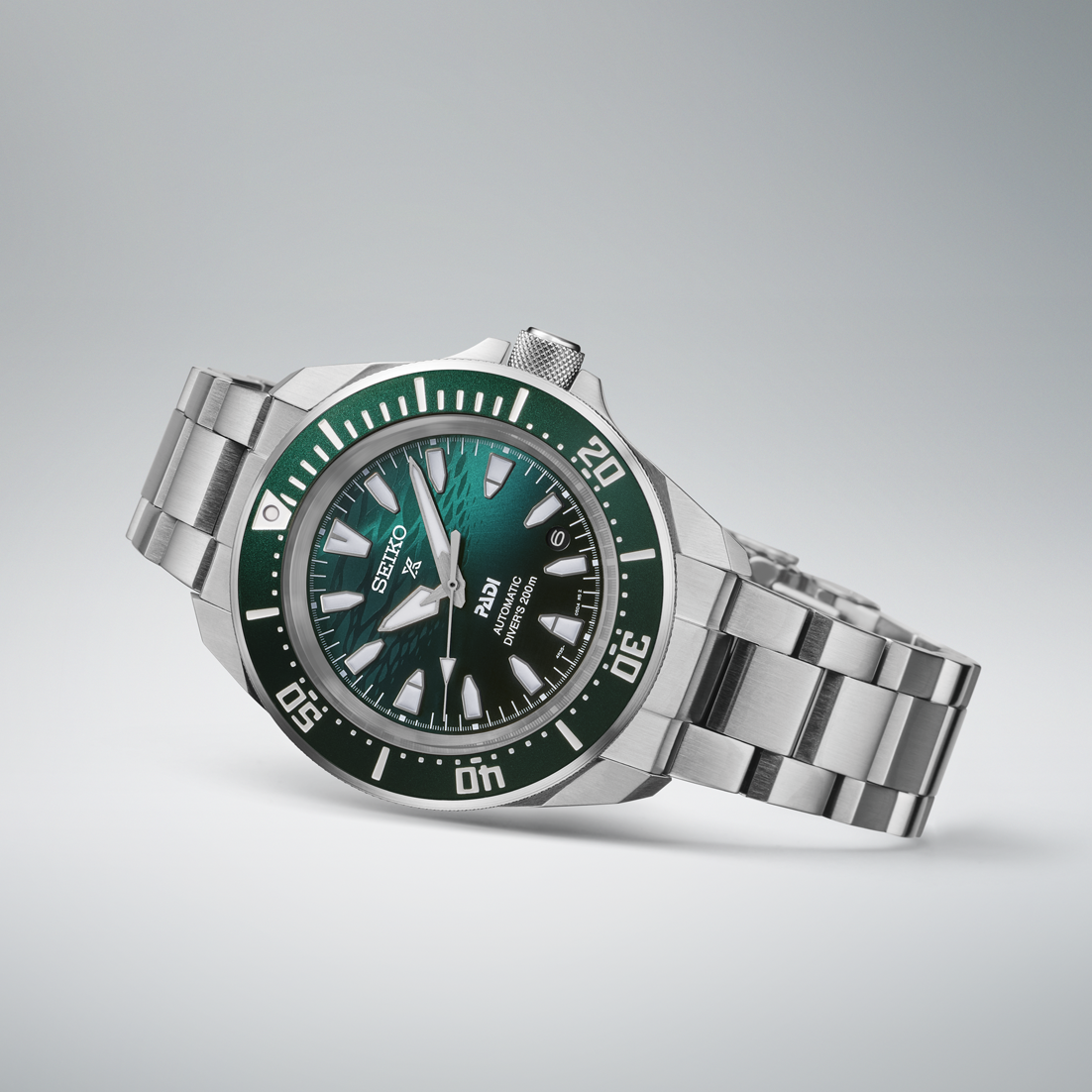 Seiko Prospex PADI 60th Anniversary 4R Compact Mechanical Diver’s Watch in Underwater Green SRPL53 SRPL53K1