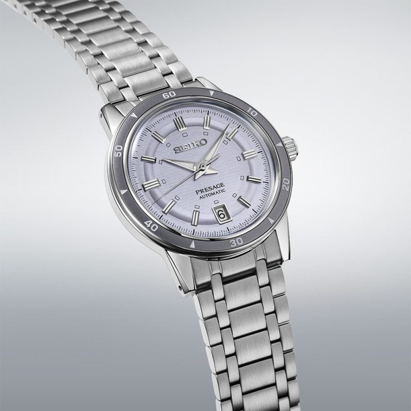 Seiko Presage Style 60s in Silvery Violet SRPL73J1 SRPL73