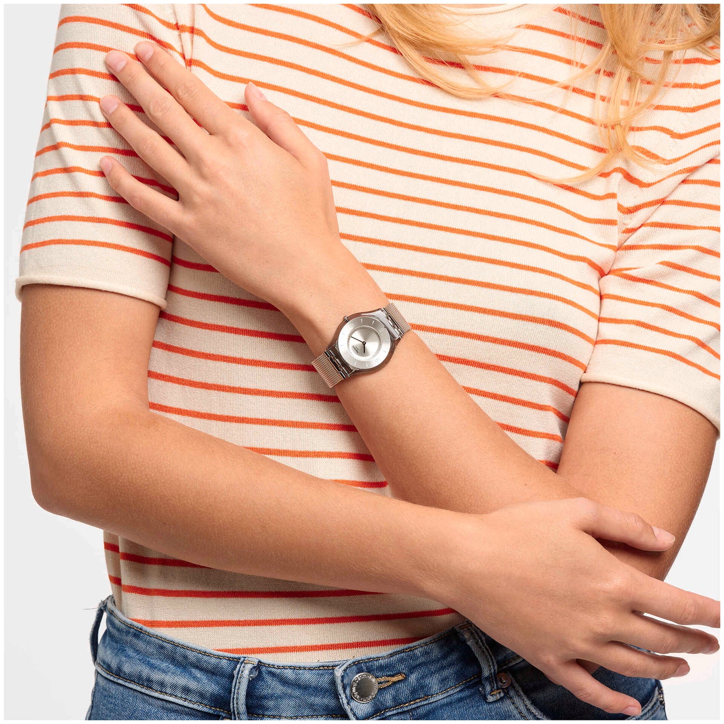 SWATCH SS08M100M METAL KNIT