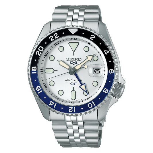 Seiko 5 Sports SKX GMT Sky Blue Silver Cloud SSK033 SSK033K1