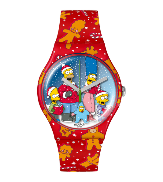 SWATCH SUOZ361 THE SIMPSONS COLLECTION WONDROUS WINTER WONDERLAND