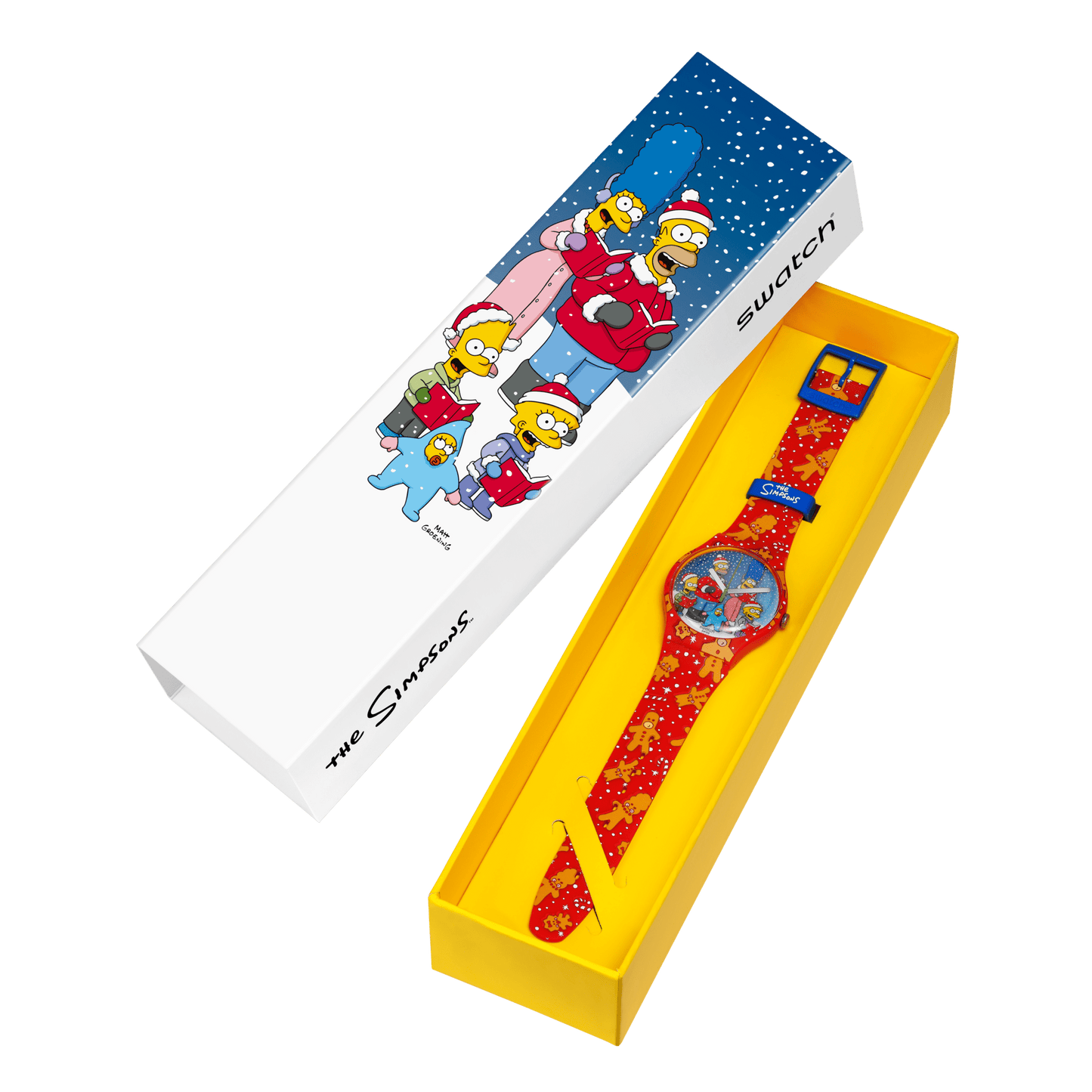 SWATCH SUOZ361 THE SIMPSONS COLLECTION WONDROUS WINTER WONDERLAND