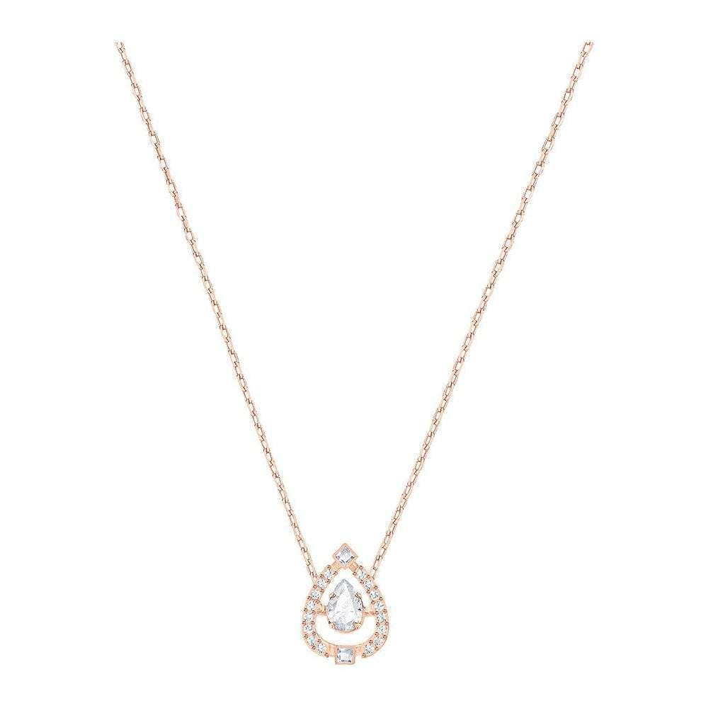 Swarovski Sparkling Dance Pear necklace rose gold plated 5451993
