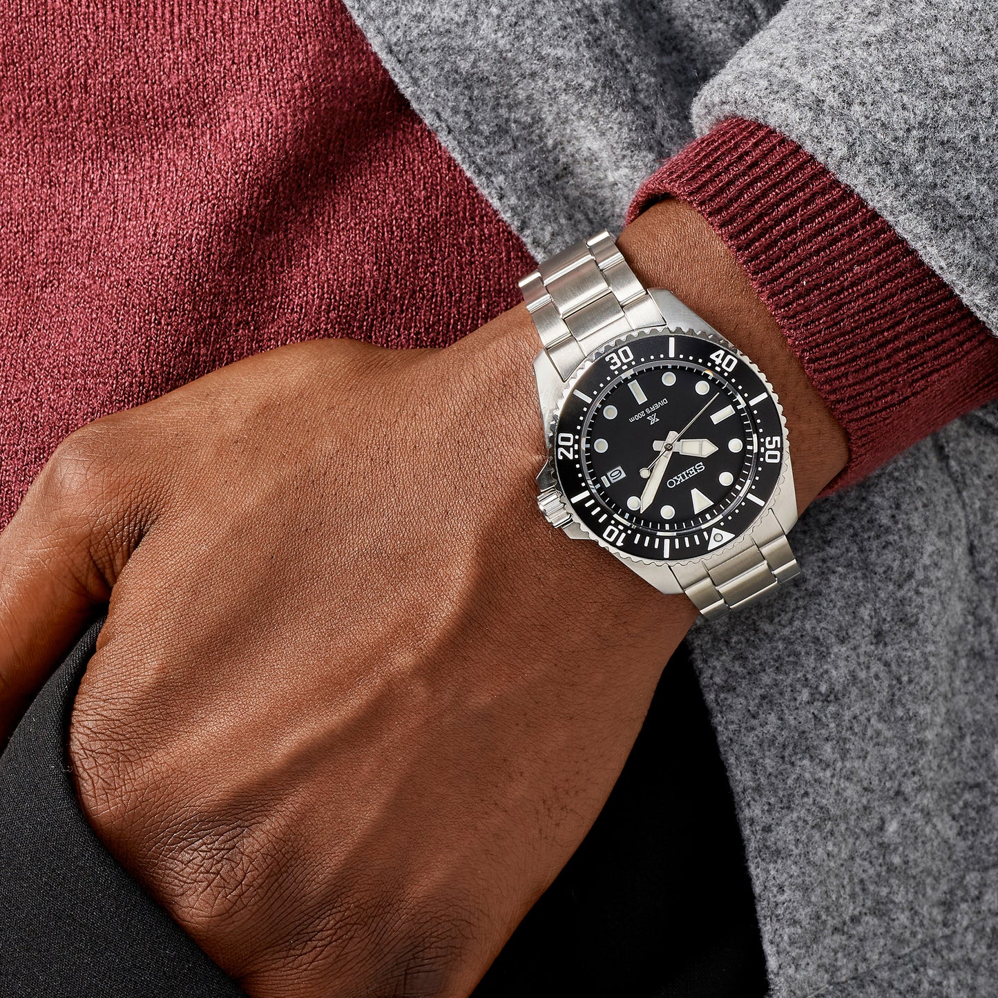 Seiko Prospex Solar Diver’s in Pure Black SNE597 SNE597P1