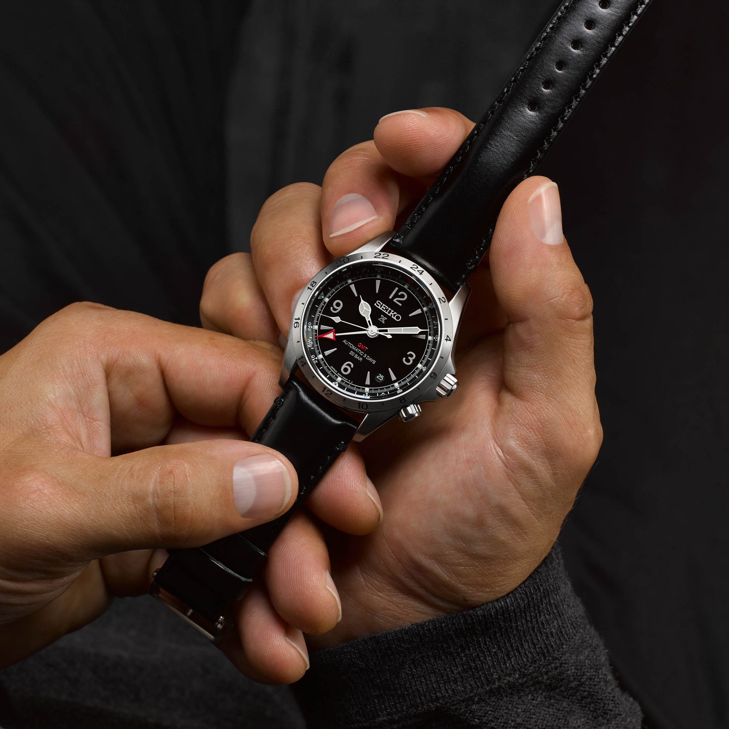Seiko Prospex Alpinist Mechanical GMT Black SPB379 SPB379J1