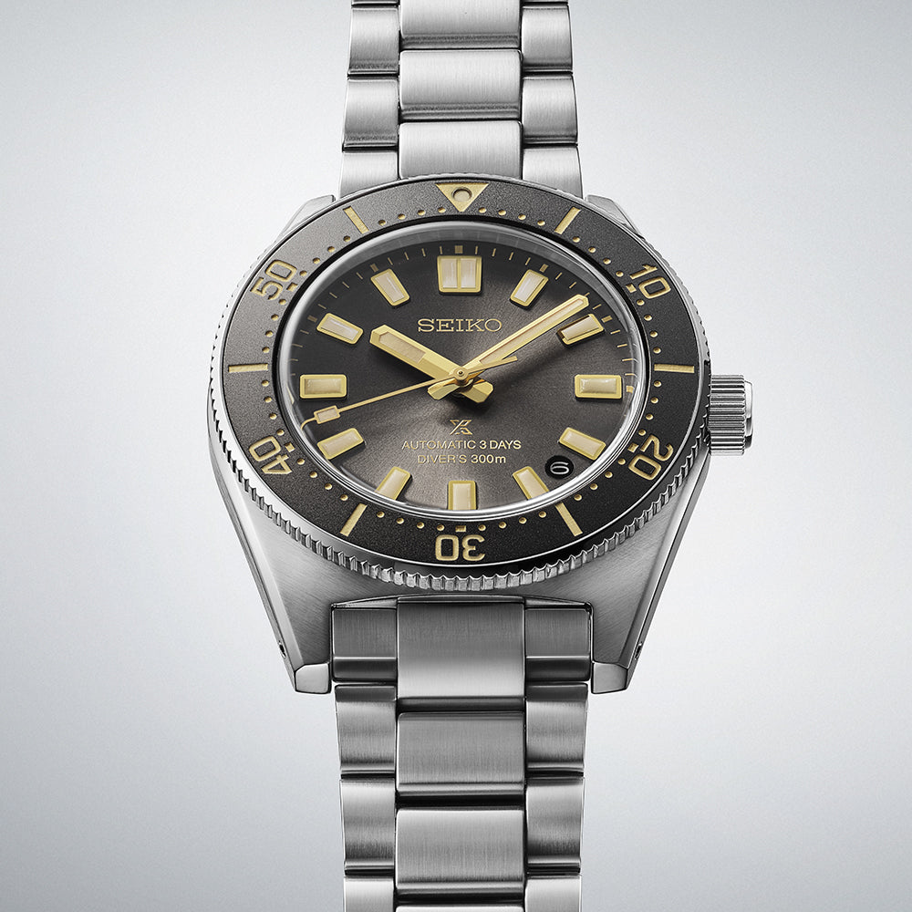 Seiko SPB455 SPB455J1 Prospex 1965 Revival Diver’s 3-day 300m in Tide Grey – 100th Anniversary of Seiko Special Edition