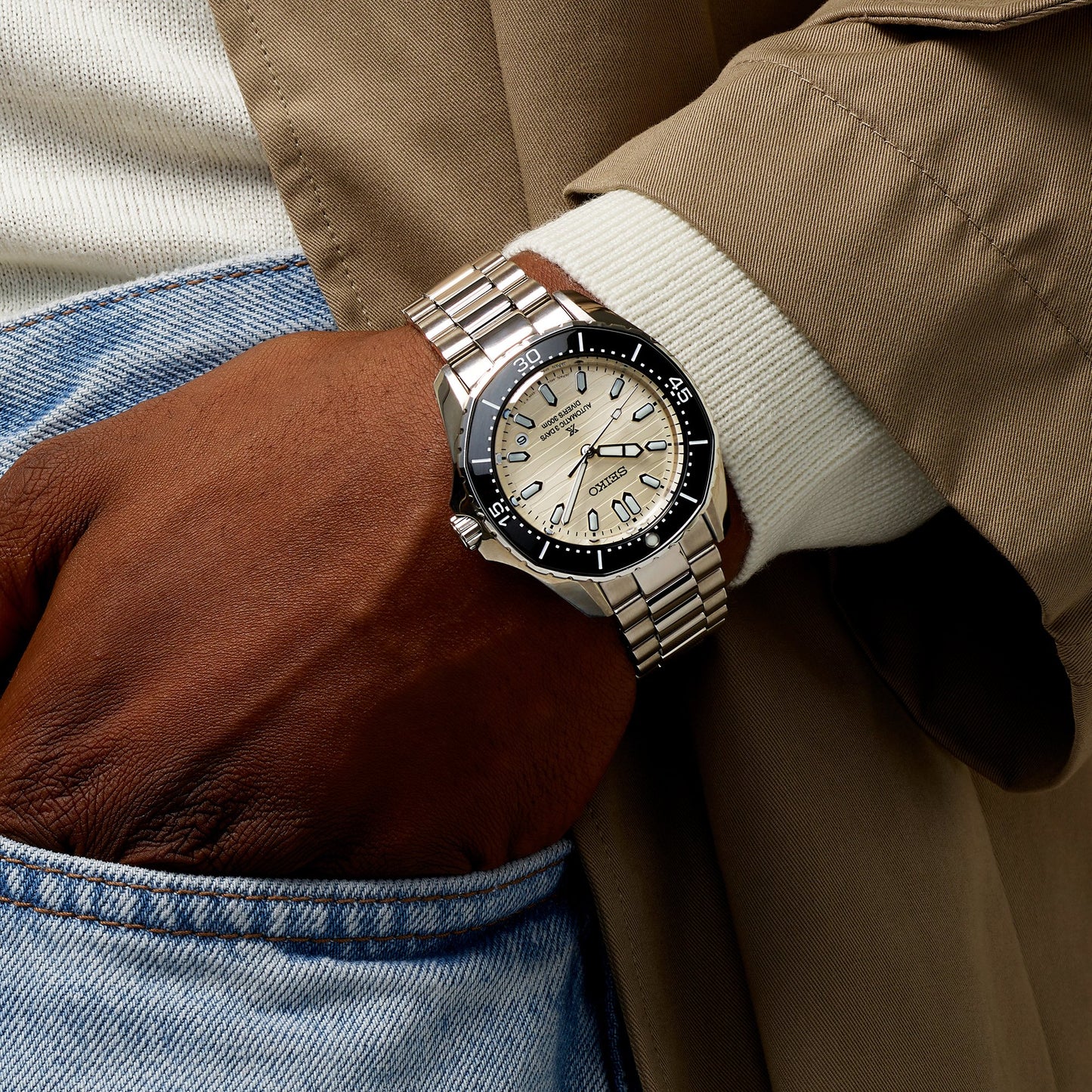 Seiko Prospex Diver’s Watch – Polygonal in pearl-white SPB481J1 SPB481