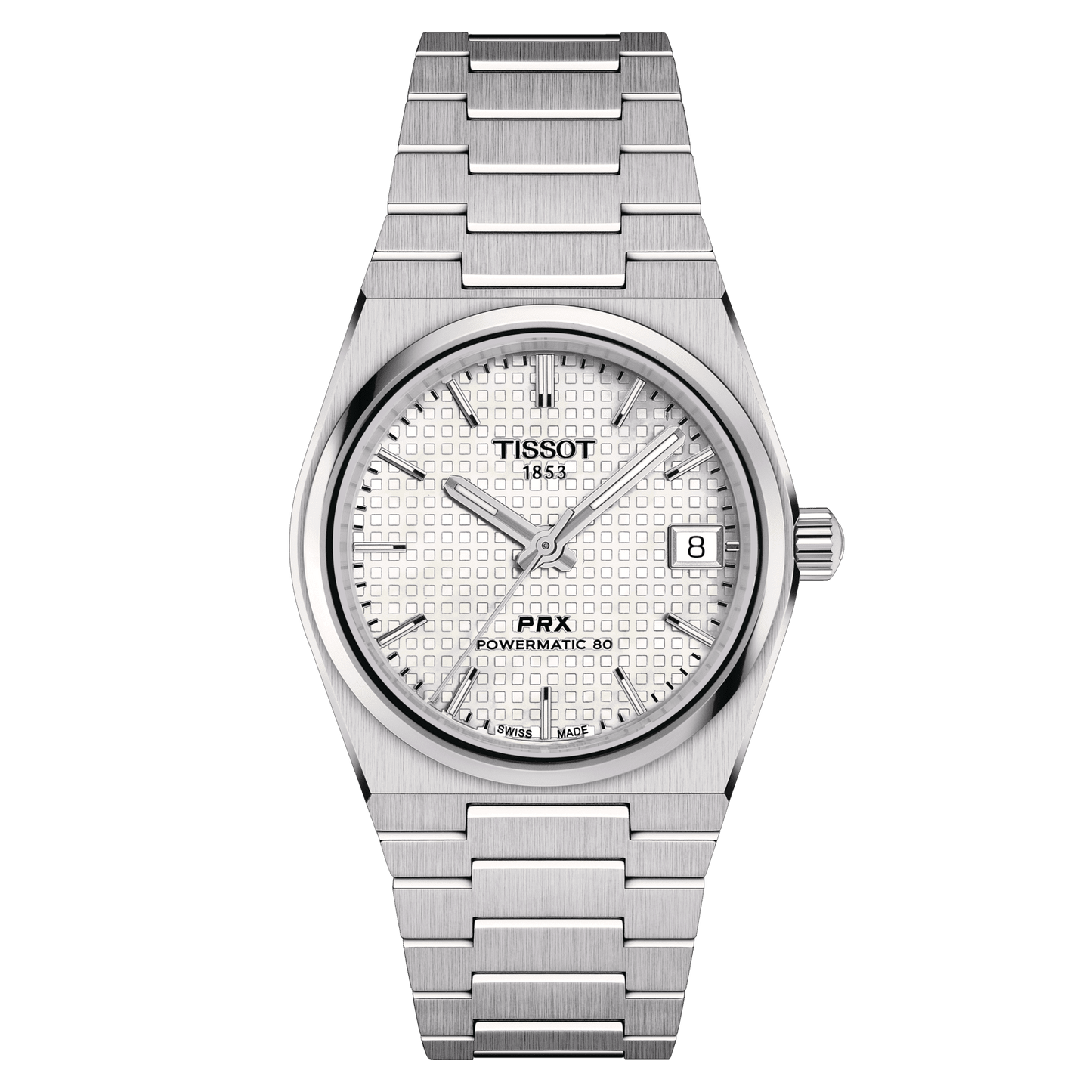 TISSOT PRX POWERMATIC 80 35MM WHITE MOTHER-OF-PEARL DIAL T137.207.11.111.00 T1372071111100