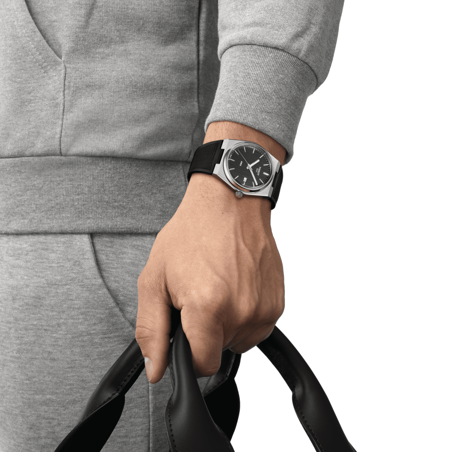 TISSOT PRX 40MM Quartz Black Dial Rubber T137.410.17.051.00 T1374101705100