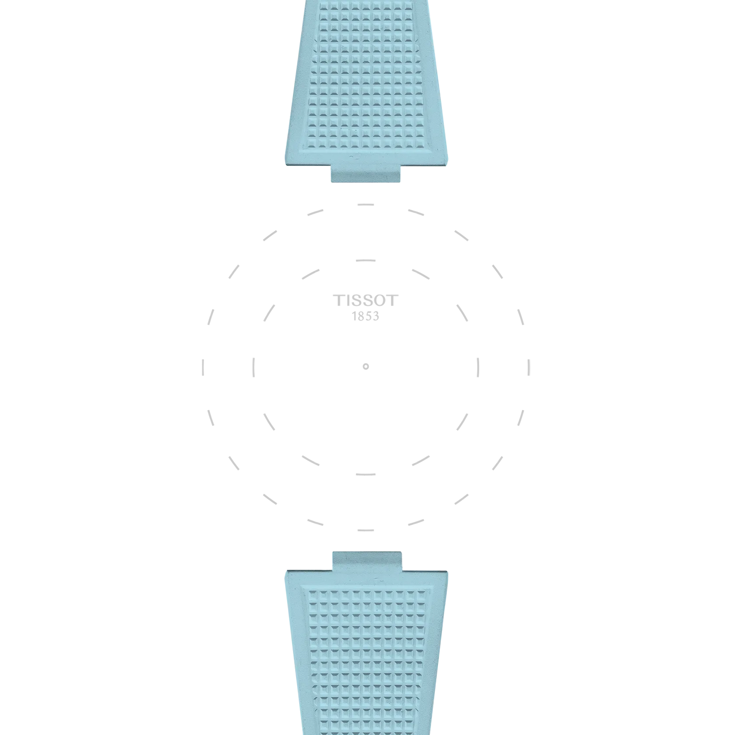 Tissot Official PRX Light Blue Rubber Strap T852.050.985 T852050985