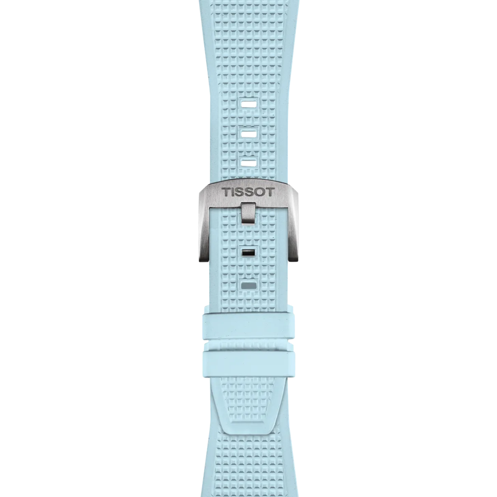 Tissot Official PRX Light Blue Rubber Strap T852.050.985 T852050985