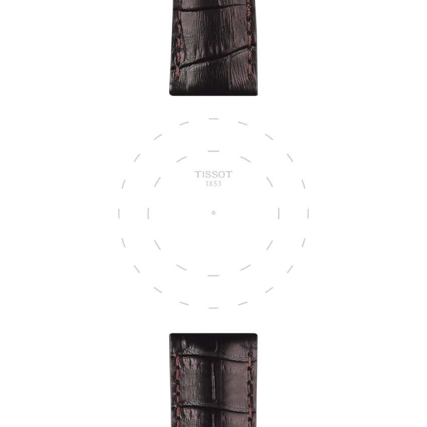 TISSOT OFFICIAL BROWN LEATHER STRAP LUGS 22 MM T852.041.655 T852041655
