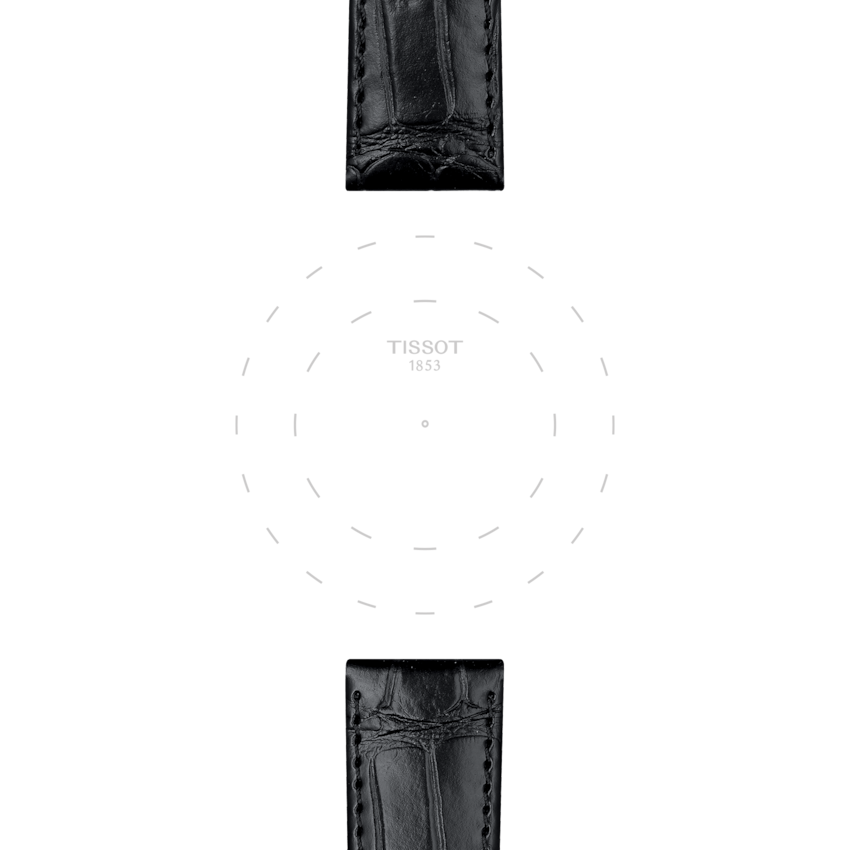 TISSOT OFFICIAL BLACK LEATHER STRAP LUGS 20 MM T852.043.012 T852043012
