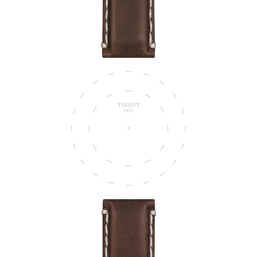 TISSOT OFFICIAL BROWN LEATHER STRAP LUGS 22 MM T852.044.980 T852044980