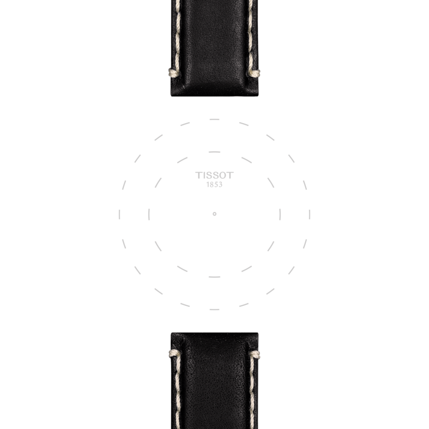 TISSOT OFFICIAL BLACK LEATHER STRAP LUGS 22 MM T852.044.982  T852044982