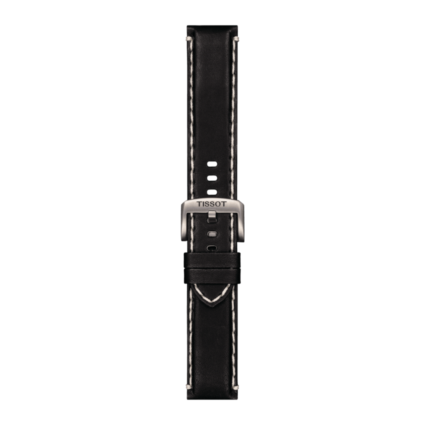 TISSOT OFFICIAL BLACK LEATHER STRAP LUGS 22 MM T852.044.982  T852044982