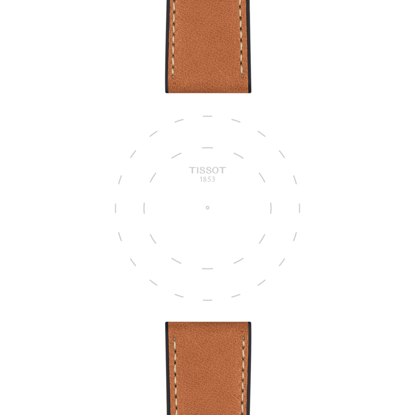 TISSOT OFFICIAL BROWN LEATHER STRAP LUGS 23 MM T852.047.777 T852047777