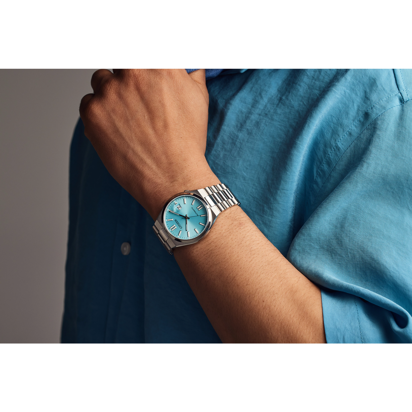 Citizen Automatic NJ0151-53M "TSUYOSA” Collection Light Blue Dial(40MM) Stainless Steel Bracelet