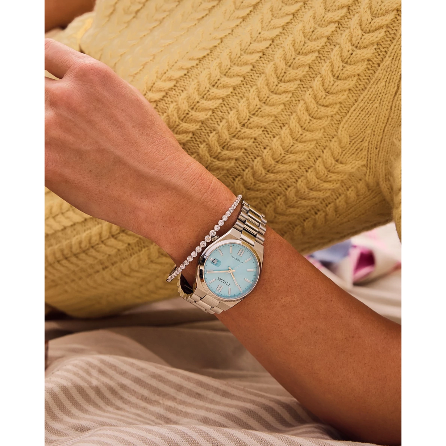 Citizen Automatic NJ0200-50L "TSUYOSA” Light Blue Dial (37mm)