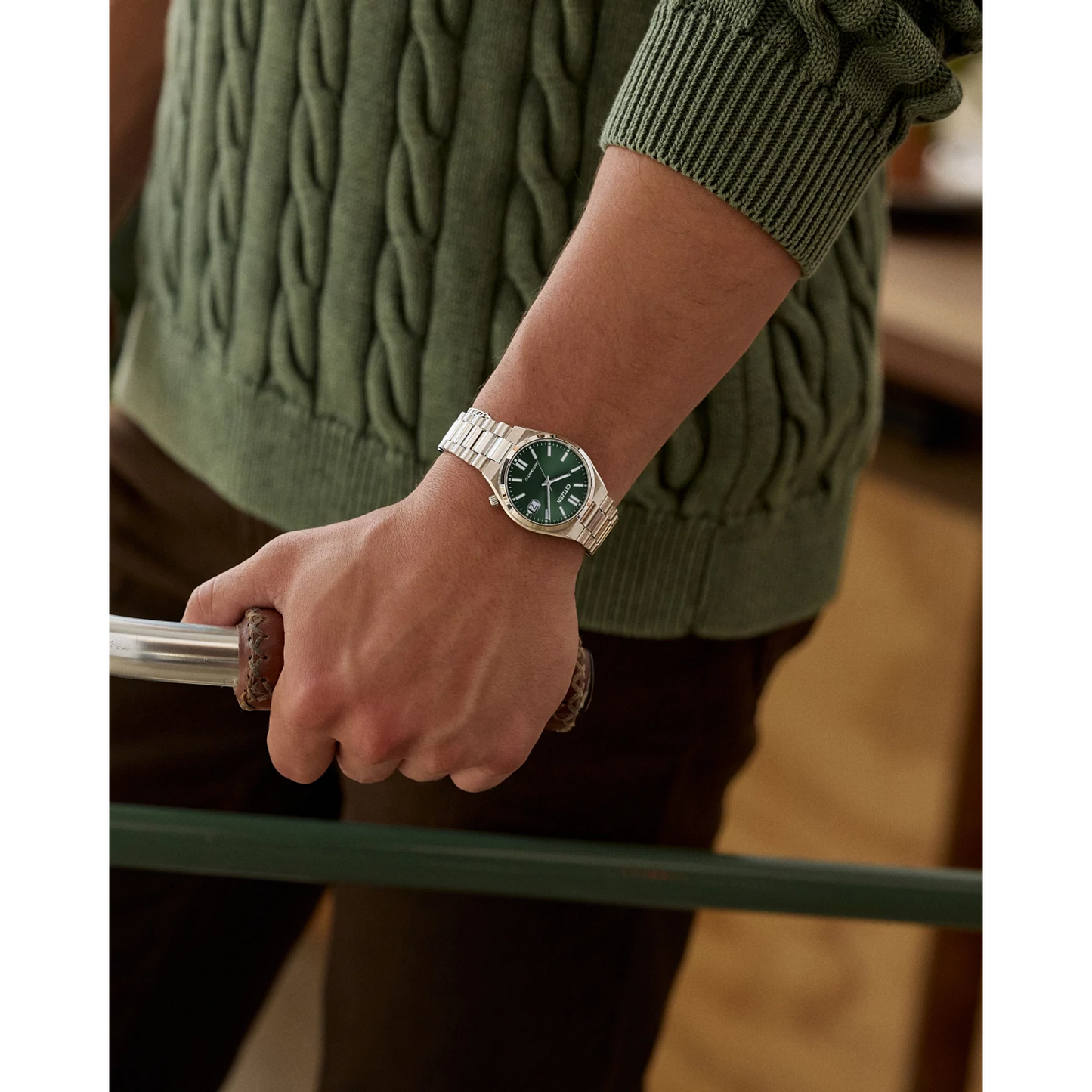 Citizen Automatic NJ0200-50X "TSUYOSA” Geen Dial 37mm