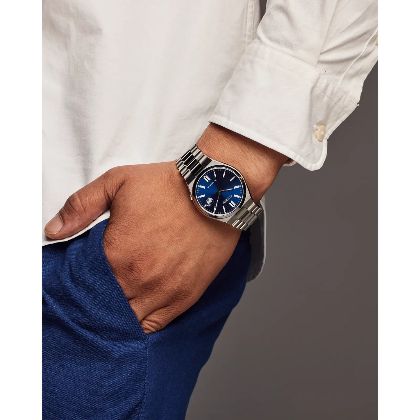 Citizen Automatic NJ0150-56L "TSUYOSA” Collection Blue Dial Stainless Steel Bracelet