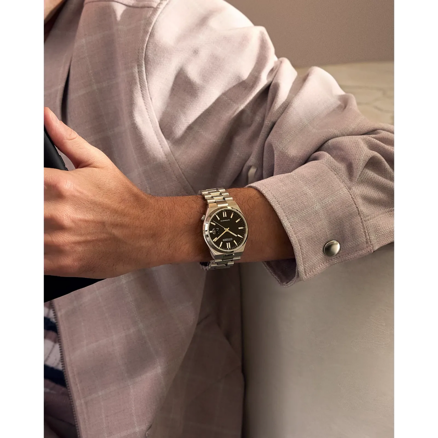 Citizen Automatic NJ0150-56E "TSUYOSA” Collection Black Dial Stainless Steel Bracelet