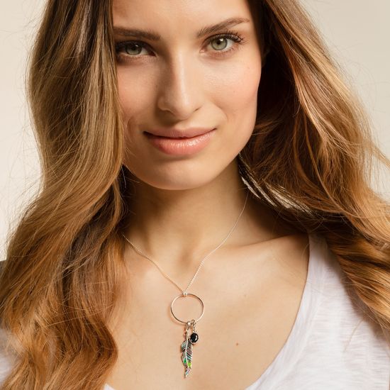 THOMAS SABO CHARM PENDANT "ETHNIC FEATHER" Y0034-340-7
