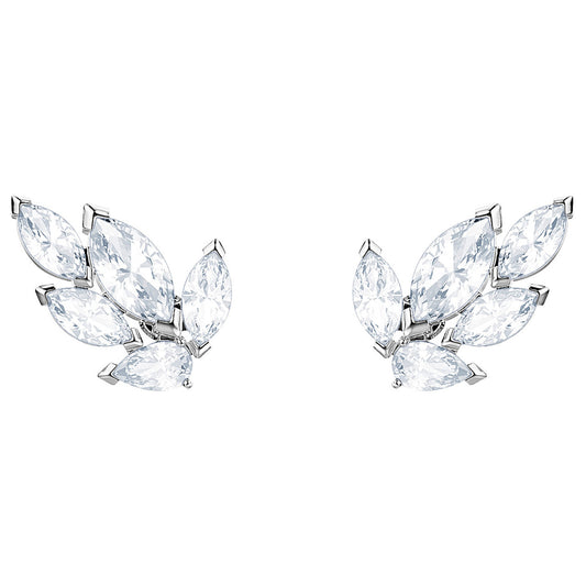 Swarovski Crystal Louison Stud Pierced Earrings, White, Rhodium Plating 5446025