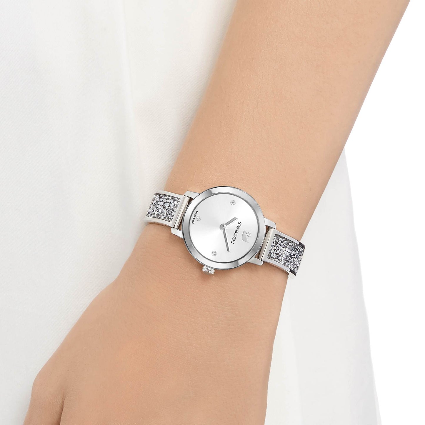 5376080 Cosmic Rock watch Swiss Made, Metal bracelet, Silver tone, Stainless steel