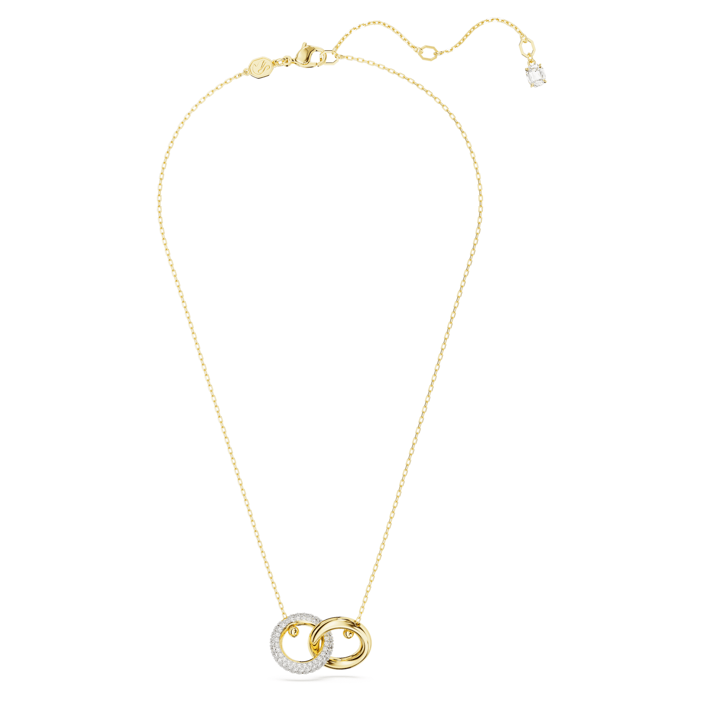 Dextera pendant Interlocking loop, White, Gold-tone plated 5668820