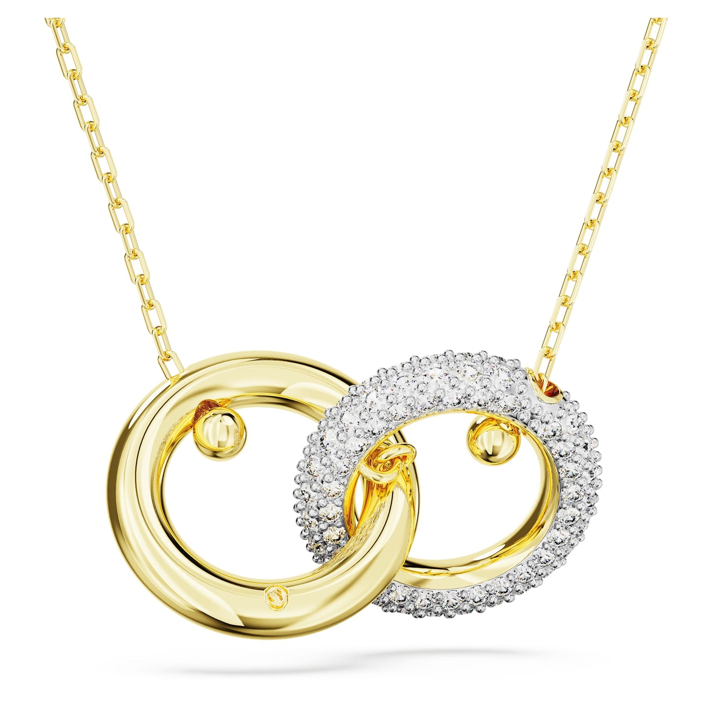 Dextera pendant Interlocking loop, White, Gold-tone plated 5668820