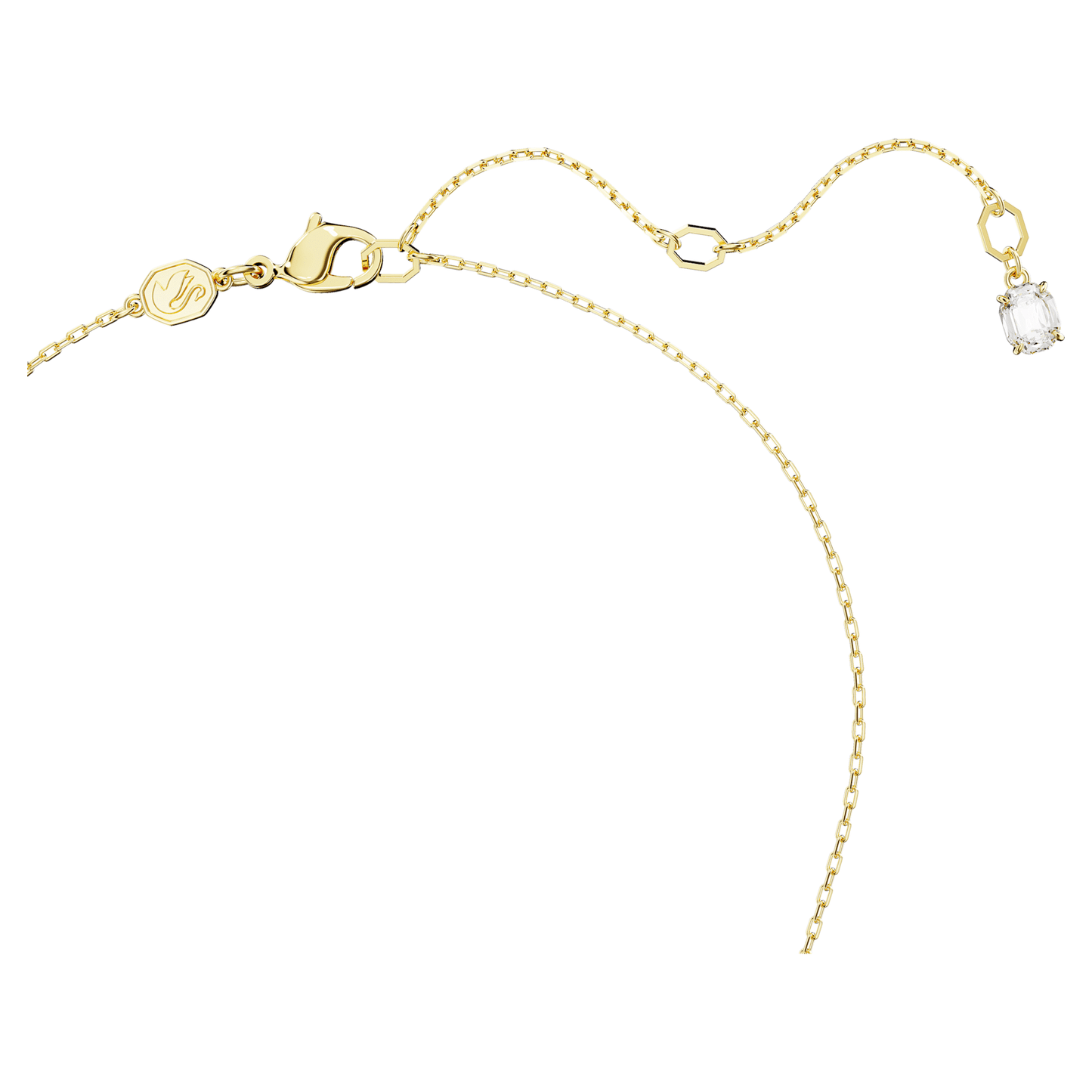 Dextera pendant Interlocking loop, White, Gold-tone plated 5668820