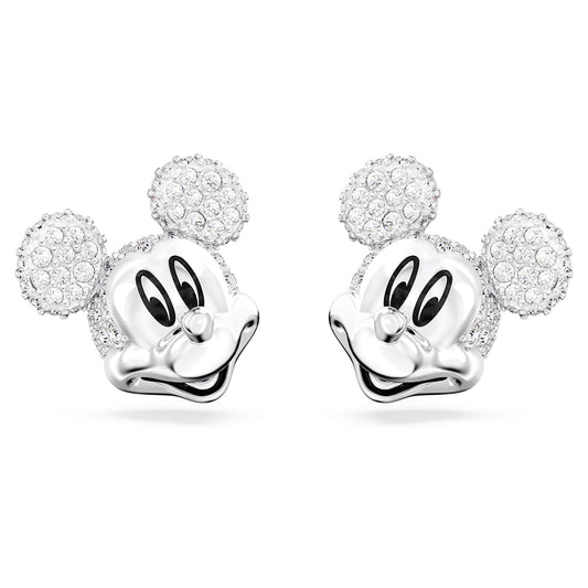 Disney Mickey Mouse stud earrings White, Rhodium plated 5668781