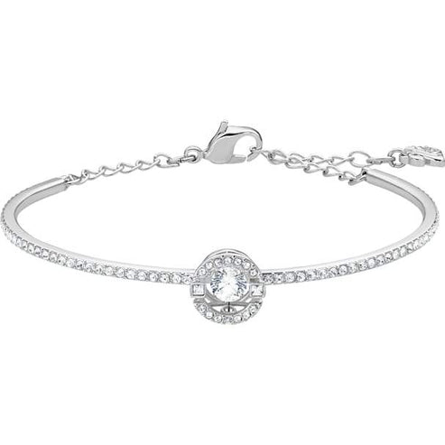 Swarovski Sparkling Dance Bangle, White, Rhodium Plated 5497478