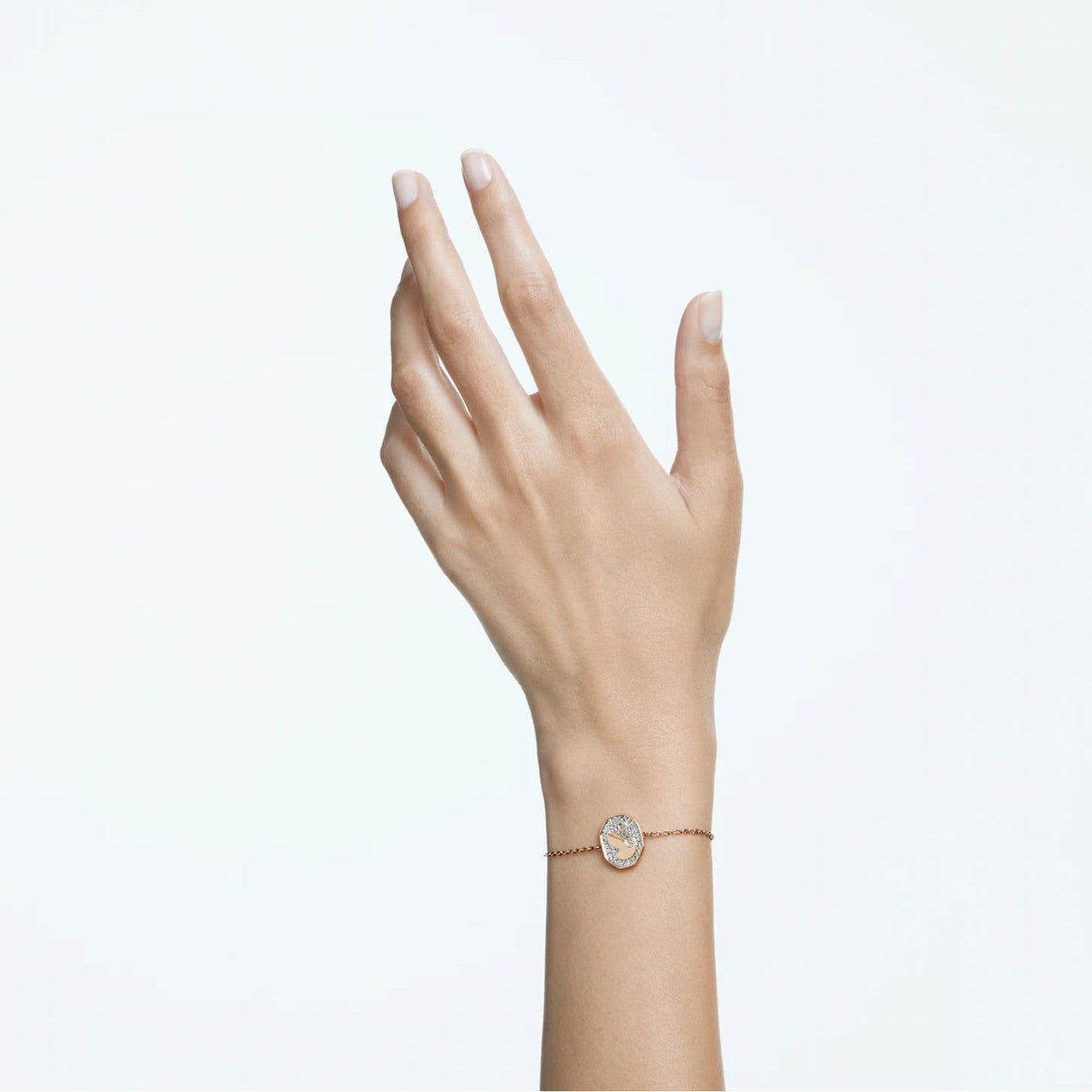 Swarovski Signum Bracelet, Swan, White, Rose-Gold Tone Plated 5621107