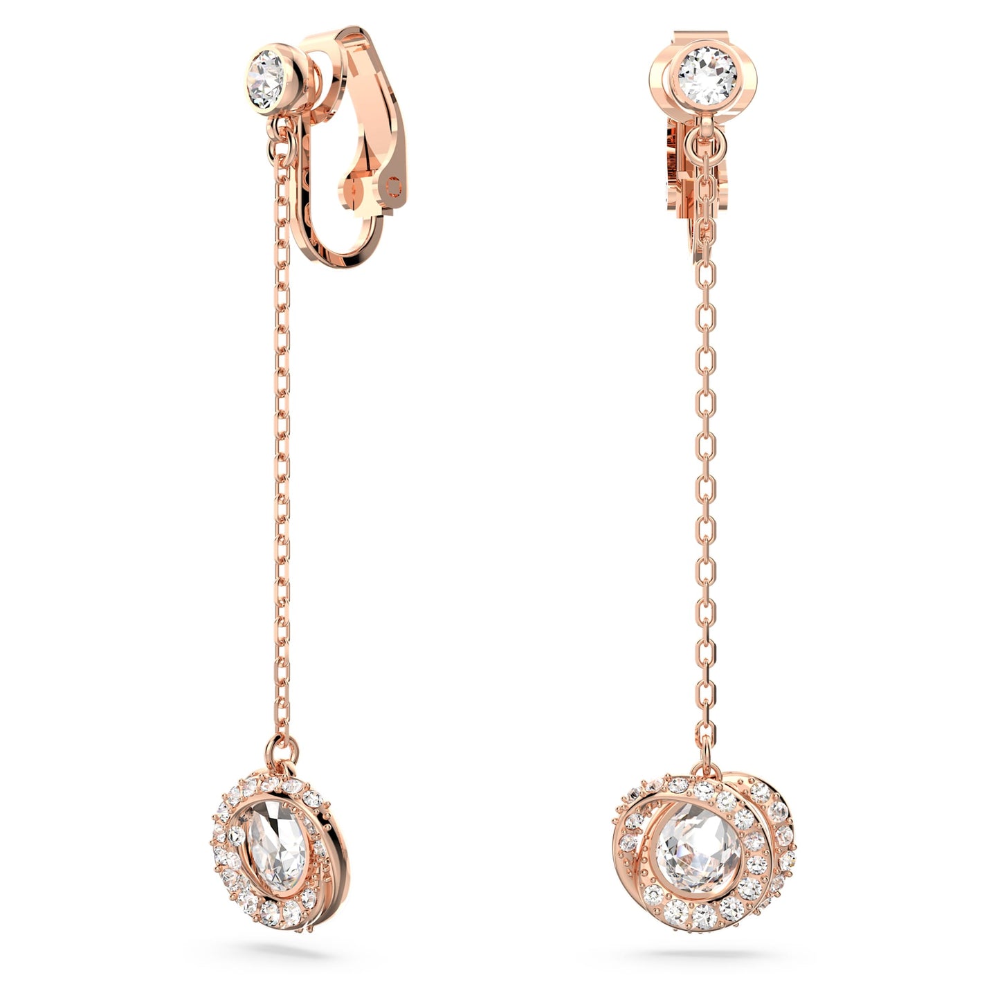 Generation clip earrings White, Rose gold-tone plated 5636508