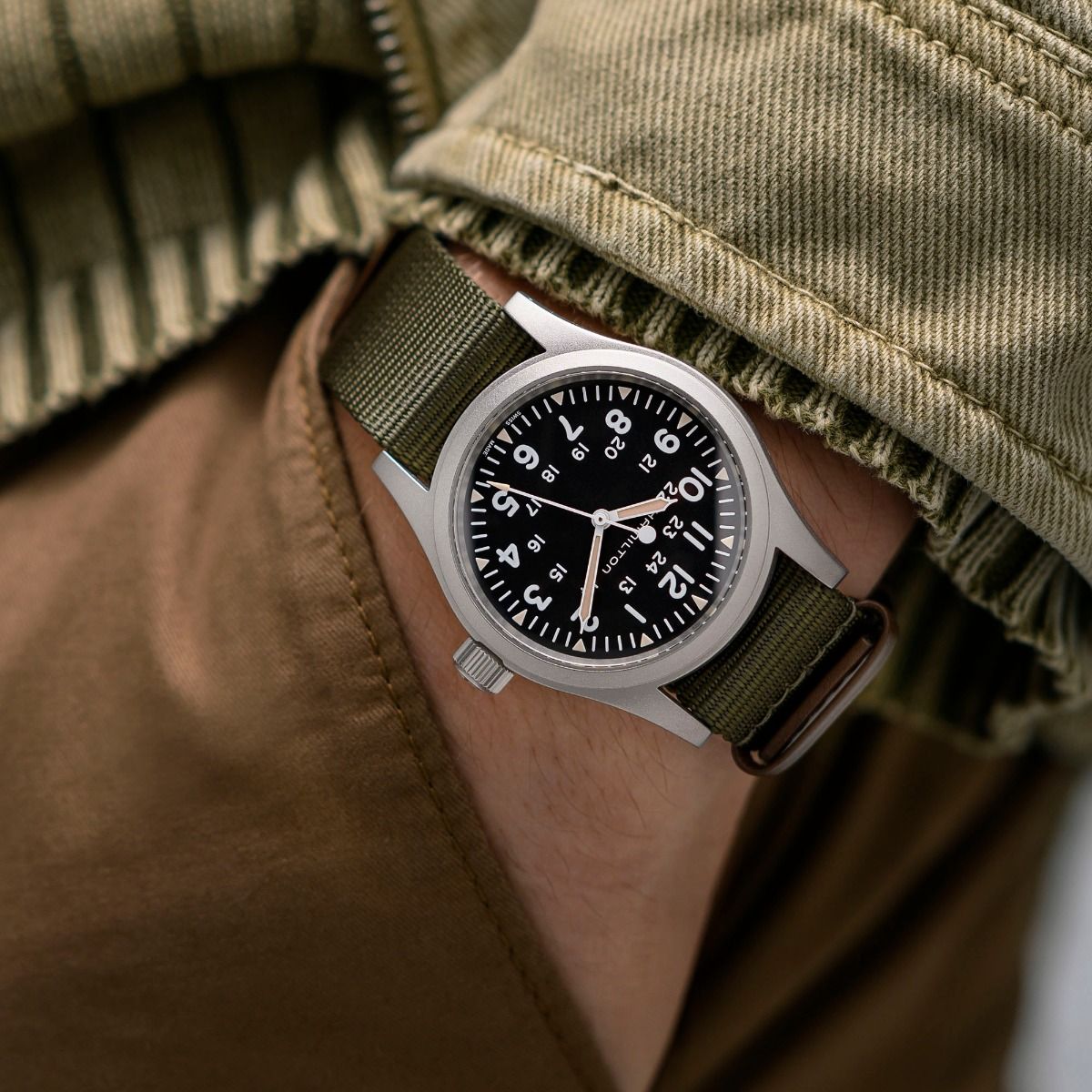 Hamilton Khaki Field Green NATO Strap 20MM standard H6006941021