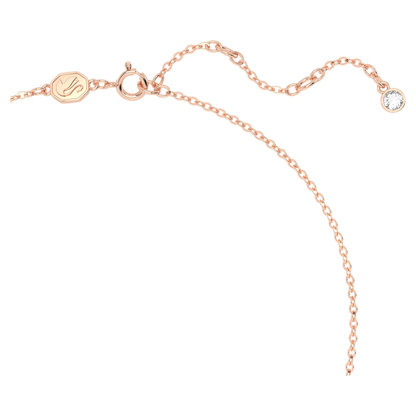 Hyperbola necklace Bow, Small, White, Rose gold-tone plated 5656741