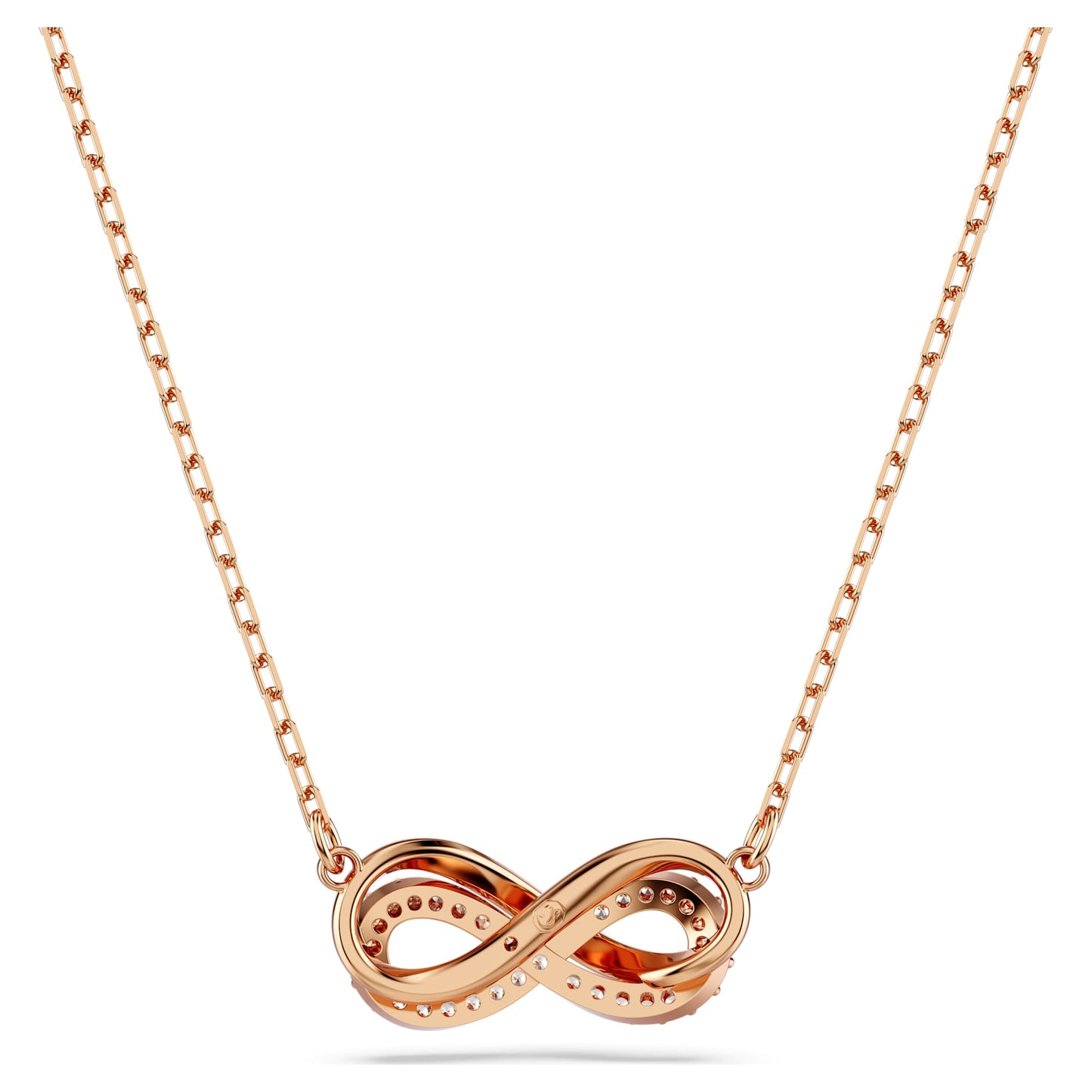 Hyperbola pendant Pavé, Infinity, White, Rose gold-tone plated 5684084