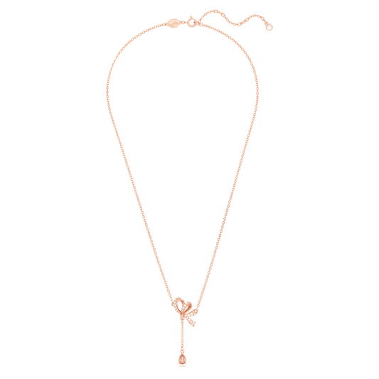 Hyperbola Y pendant Bow, Pink, Rose gold-tone plated 5647569