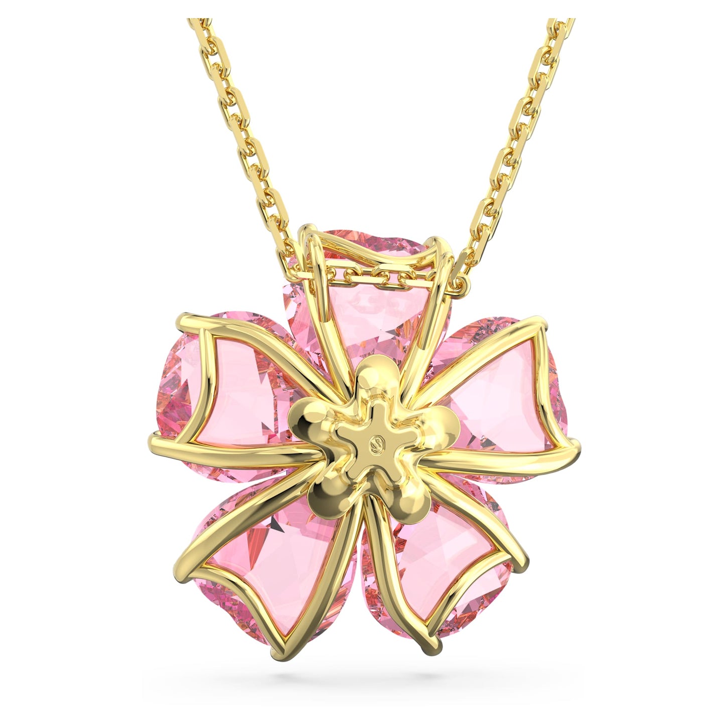 Idyllia necklace Flower, Pink, Gold-tone plated 5650569