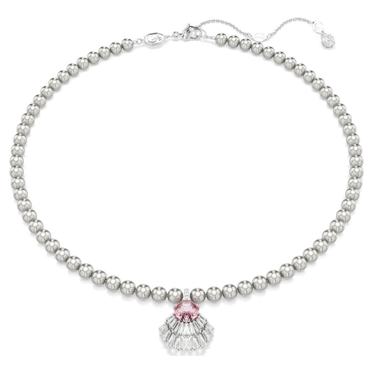 Idyllia pendant Mixed cuts, Crystal pearls, Shell, Pink, Rhodium plated 5680297