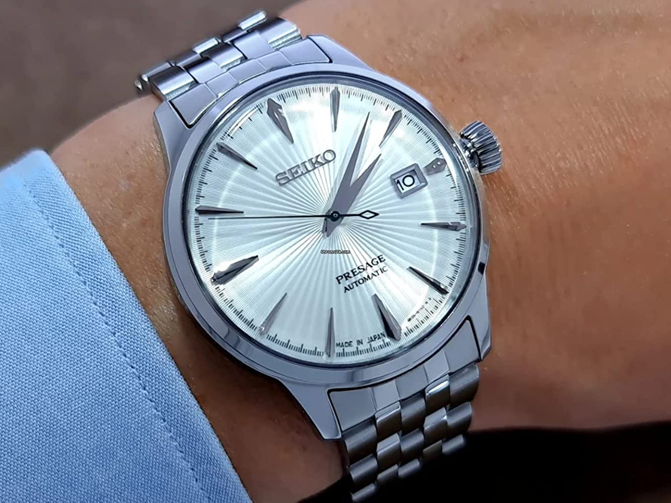 Seiko Presage Cocktail Time Skydiving Ice Blue SRPE19 SRPE19J1