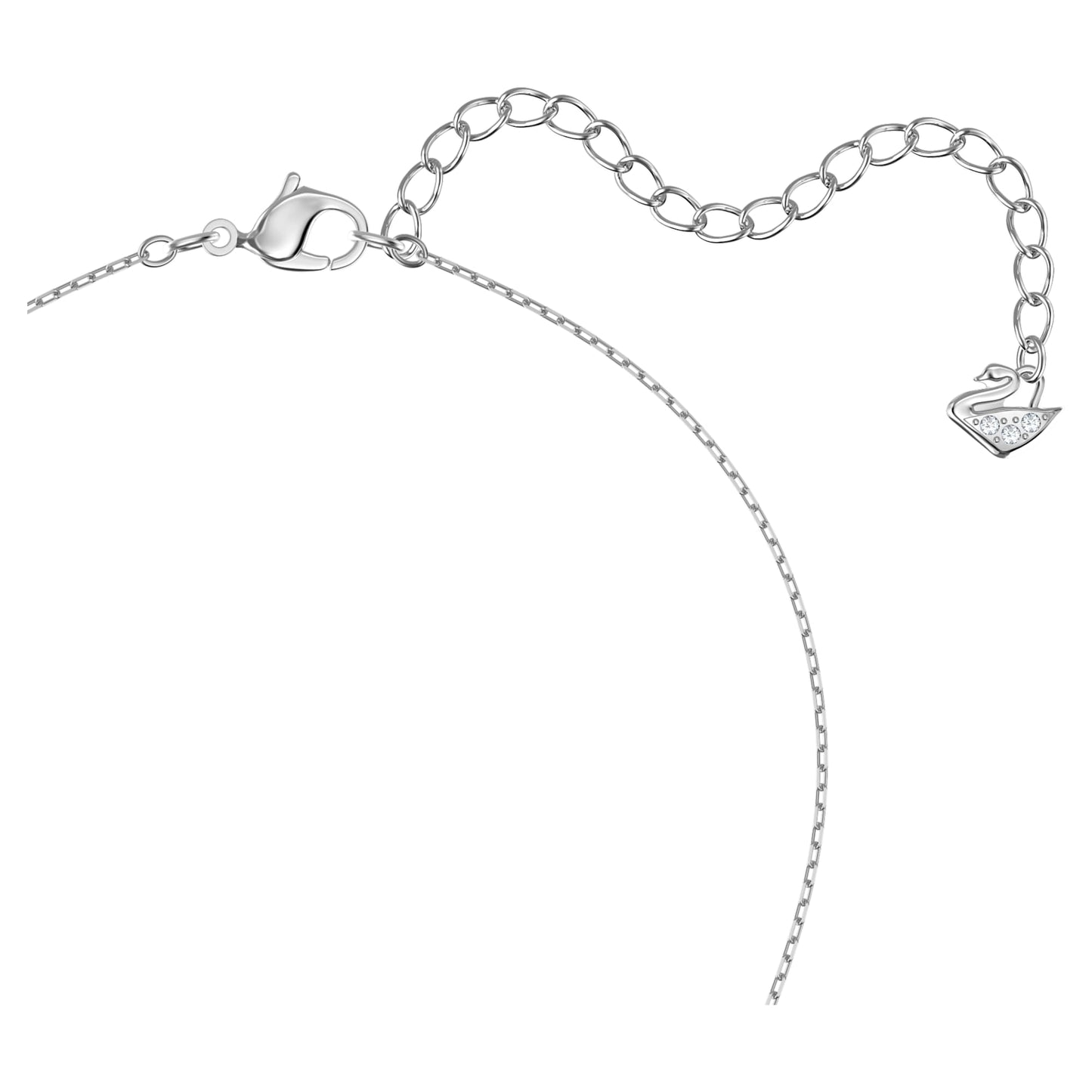 Magic pendant Snowflake, White, Rhodium plated 5428432