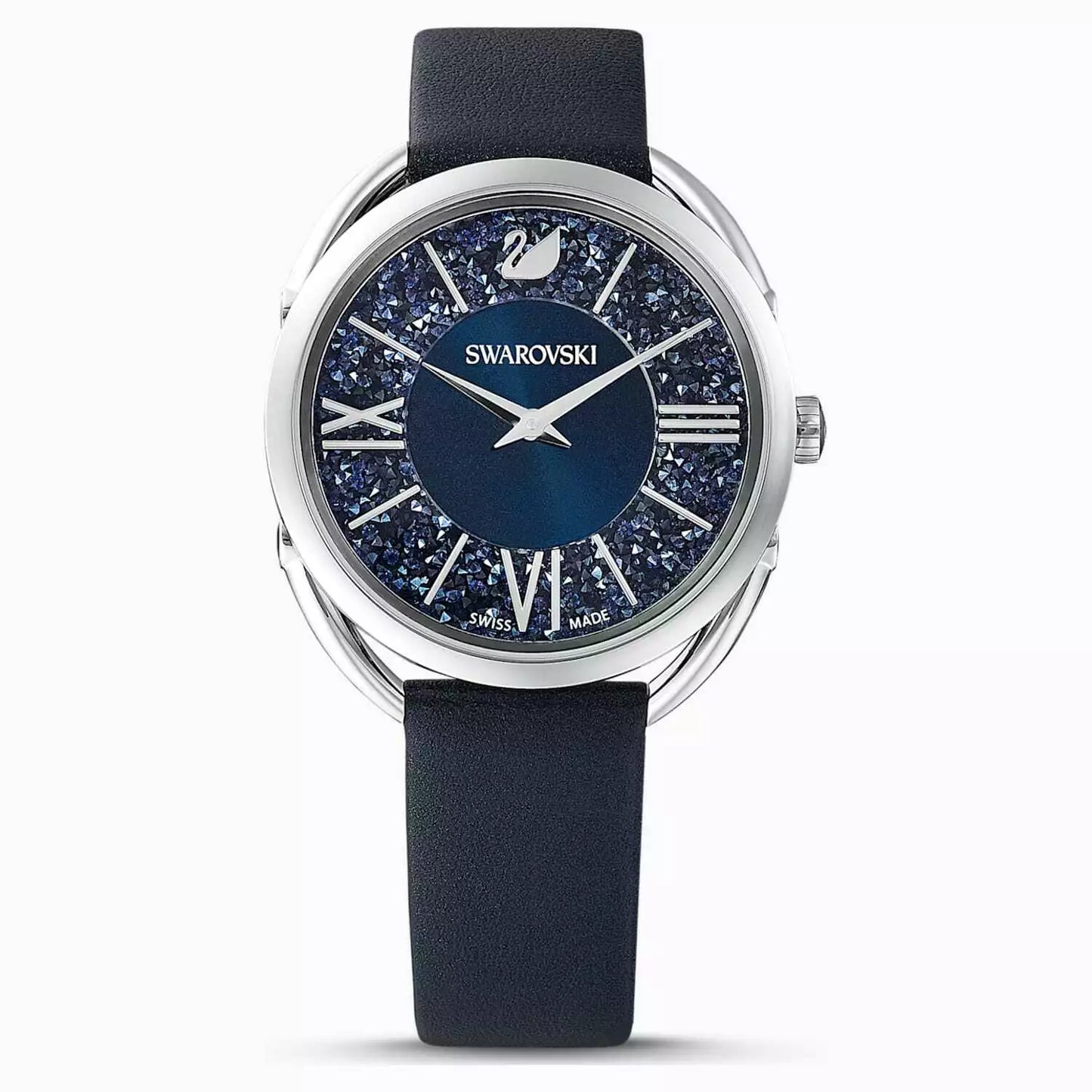 SWAROVSKI CRYSTAL GLAM WATCH LEATHER STRAP BLUE/BLUE 5537961